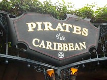 Disneyland Pirates of the Caribbean ride sign, ©www.my-disneyland-vacation.com